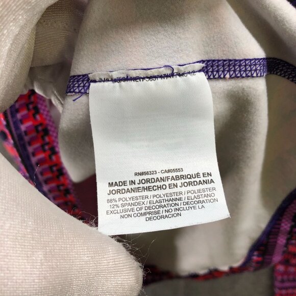 Nike‎ Pro Hyperwarm Long Sleeve Half Zip Pullover Womens XS Pink Geometric Shirt - Picture 7 of 10